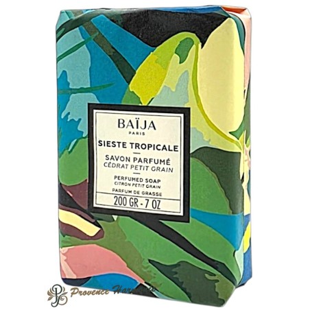 Perfumed Soap Citron Petitgrain Sieste Tropicale Baïja