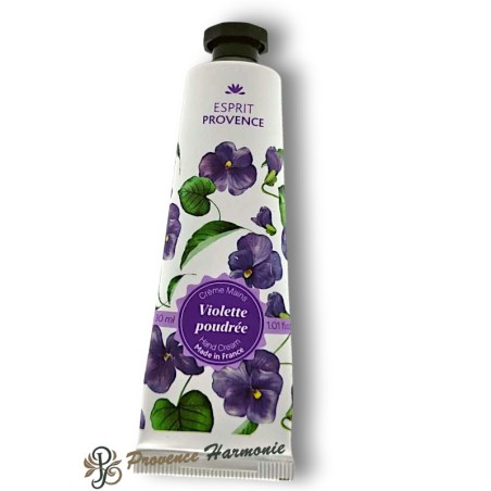 Crème Mains Violette Poudrée à l'Huile d'Amande Douce 30 ml Esprit Provence