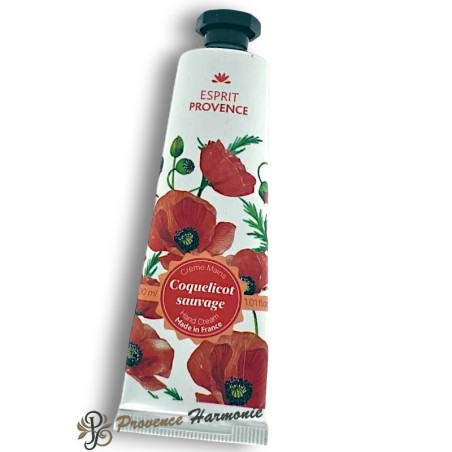 Crème Mains Coquelicot à l'Huile d'Amande Douce 30 ml Esprit Provence