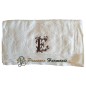 SERVIETTE 50 X 100 BRODÉE PERSONNALISÉE INITIALE LETTRE E