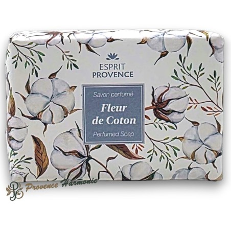Savon Fleur de Coton à l'huile d'amande douce de Provence 140 g Esprit Provence