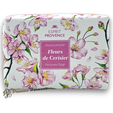 Savon Fleurs de Cerisier à l'huile d'amande douce de Provence 140 g Esprit Provence