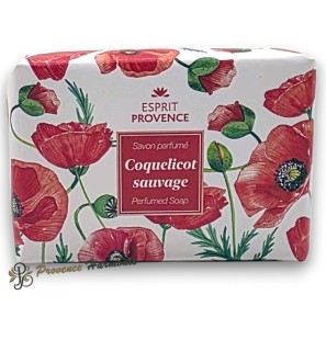 Savon Coquelicot à l'huile d'amande douce de Provence 140 g Esprit Provence