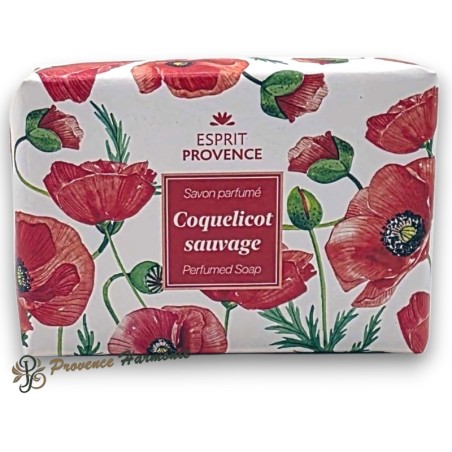 Savon Coquelicot à l'huile d'amande douce de Provence 140 g Esprit Provence