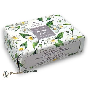 Savon Jasmin Blanc à l'huile d'amande douce de Provence 140 g Esprit Provence