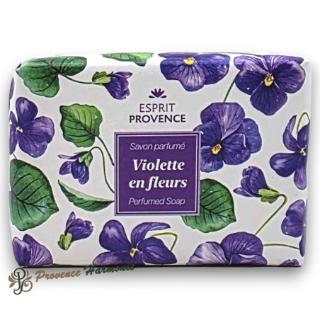 Savon Violette en Fleurs à l'huile d'amande douce de Provence 140 g Esprit Provence