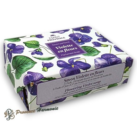 Savon Violette en Fleurs à l'huile d'amande douce de Provence 140 g Esprit Provence
