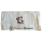 SERVIETTE 50 X 100 BRODÉE PERSONNALISÉE INITIALE LETTRE G