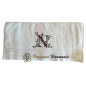 SERVIETTE 50 X 100 BRODÉE PERSONNALISÉE INITIALE LETTRE N