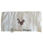 Embroidered toilet towel with letter W Embroidered toilet towel with letter W