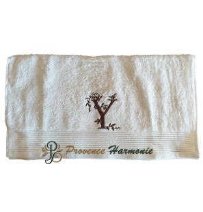 SERVIETTE 50 X 100 BRODÉE PERSONNALISÉE INITIALE LETTRE Y