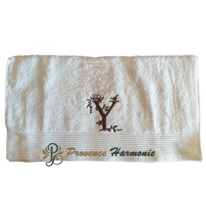 Serviette de Toilette Brodée Lettre Y