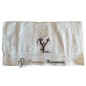 Embroidered toilet towel with letter Y Embroidered toilet towel with letter Y