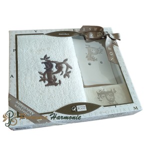 Estuche de Regalo Personalizado Inicial P, Toalla de Invitado, Jabonera, Jabón