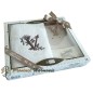 Cofanetto Regalo Personalizzato Iniziale V, Asciugamano Ospiti, Porta Sapone, Sapone