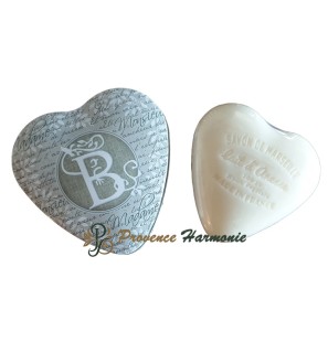 HEART-SHAPED BOX DECO LETTER B AND ITS DONKEY MILK SOAP