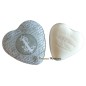 Heart-shaped box with letter I and donkey milk soap Heart-shaped box with letter I and donkey milk soap