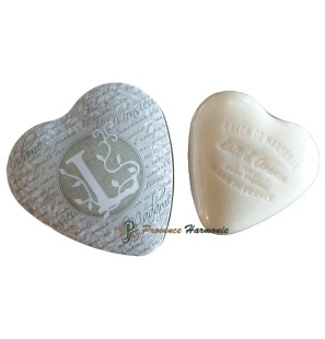 HEART-SHAPED BOX DECO LETTER L AND ITS DONKEY MILK SOAP