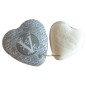 Heart-shaped box with letter V and donkey milk soap