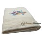 ECRU BATH TOWEL EMBROIDERED DANCE OF SARDINES