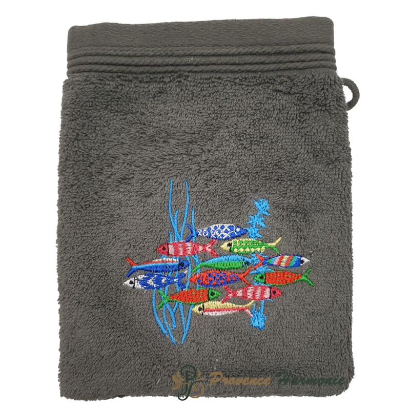 Guanto da Toilette Quarzo Ricamato Danza delle Sardine Guanto da Toilette Quarzo Ricamato Danza delle Sardine