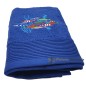 Royal Blue Bath Towel Embroidered Sardine Dance