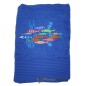 Royal Blue Bath Towel Embroidered Sardine Dance