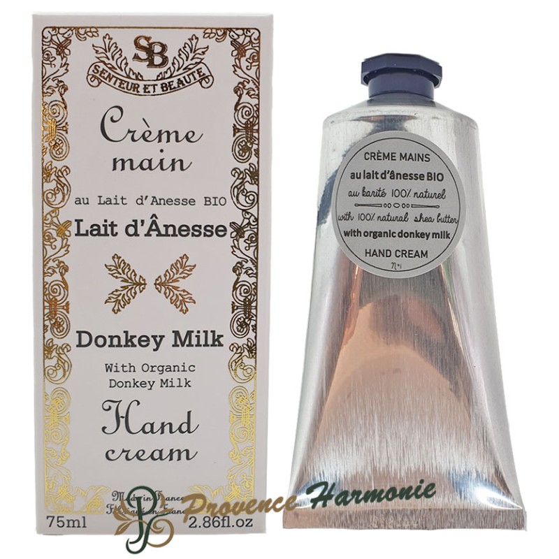 Handcreme mit Eselinnenmilch BIO 75 ml Un été en Provence