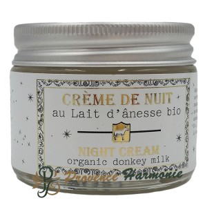 Crème de nuit au lait d'ânesse BIO Un été en Provence