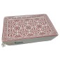 Porte-savon rectangle Fleurs de lys couleur rouge