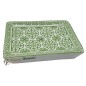 Jabonera rectangular con flores de lis verde Jabonera rectangular con flores de lis verde