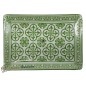 Jabonera rectangular con flores de lis verde Jabonera rectangular con flores de lis verde