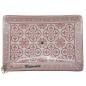 Jabonera rectangular con flores de lis rosas Jabonera rectangular con flores de lis rosas