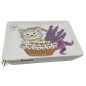 Porte savon rectangle Chat lavande