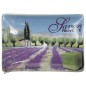 Rectangular soap dish Lavender field Marseille soap cube