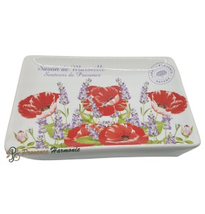 Portasapone rettangolare Lavanda Papavero