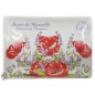 Lavender and poppy rectangle soap dish