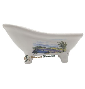 Soap dish antique bath Lavender field blue car