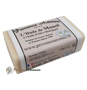 Savon à l'huile de Monoï et huile d'olive Bio