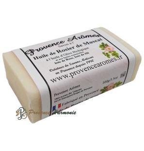 Savon Huile de Rosier de Muscat, bois de rose, bois de hô et huile d'olive Bio