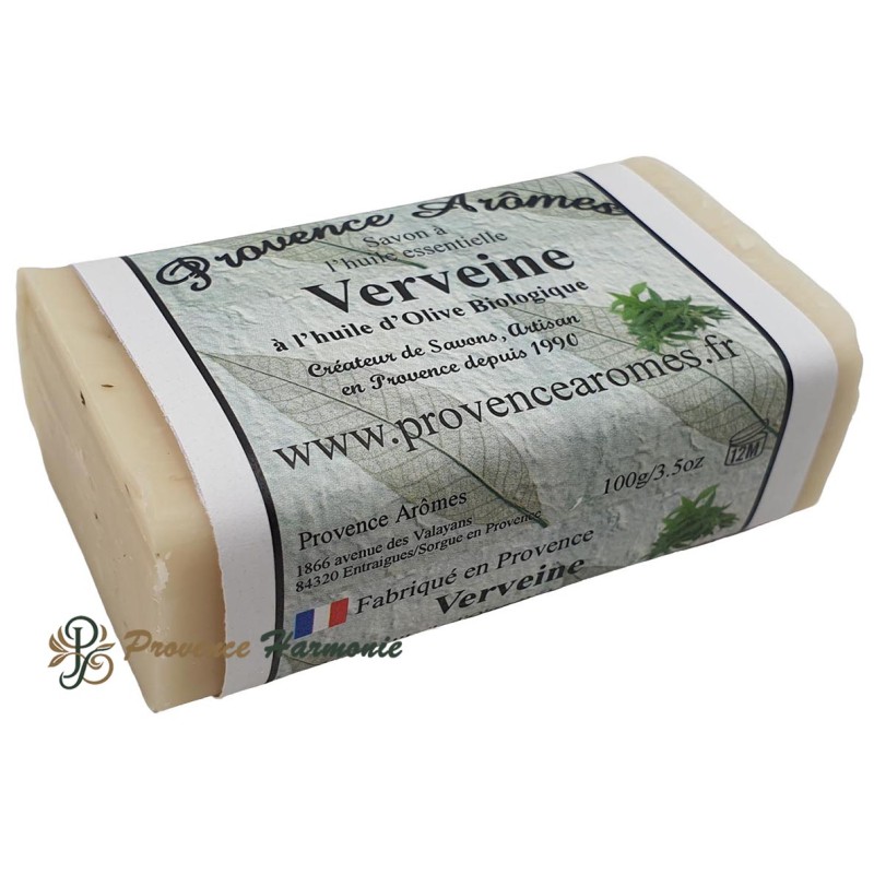 Sapone con olio essenziale di verbena e olio d'oliva biologico