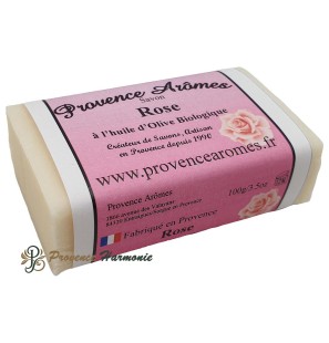 Sapone alla ROSA con olio d'oliva biologico