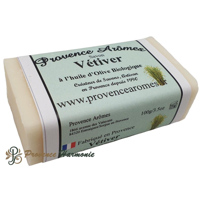 Savon Vétivers à l'huile d'olive Bio