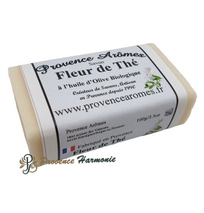 Pastilla de jabón de aceite de oliva ecológico Fleur de Thé