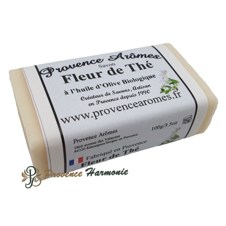 Pastilla de jabón de aceite de oliva ecológico Fleur de Thé