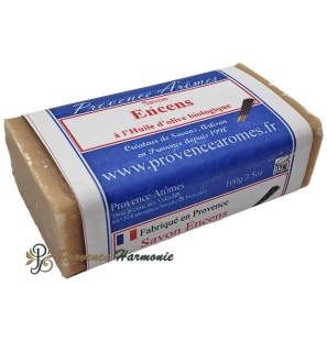 Incense soap with organic olive oil