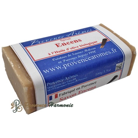 Incense soap with organic olive oil